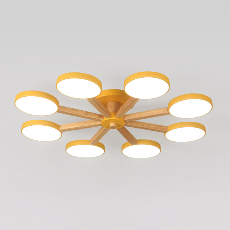 3/6/8-Light Modern Flush Mount Lighting Metal Ceiling Light for Living Room