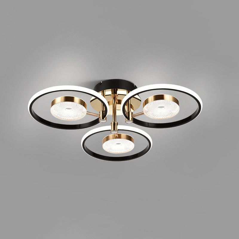 Modern Round Flush Ceiling Lights Metal Multiple-Light Flush Mount