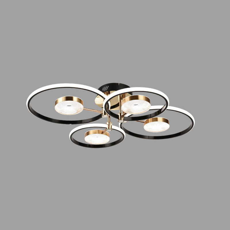 Modern Round Flush Ceiling Lights Metal Multiple-Light Flush Mount