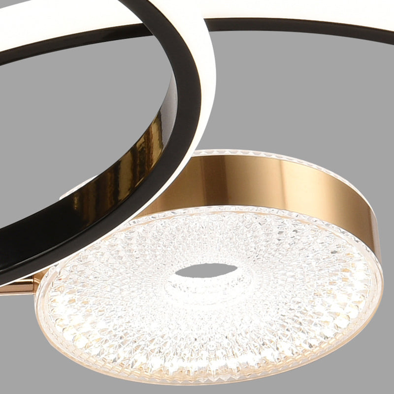 Modern Round Flush Ceiling Lights Metal Multiple-Light Flush Mount