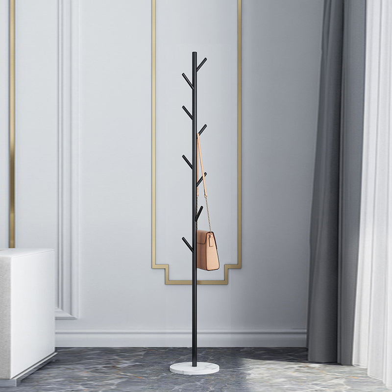 Modern Hall Tree Metal Framed Free Standing with Hooks Entryway Kit