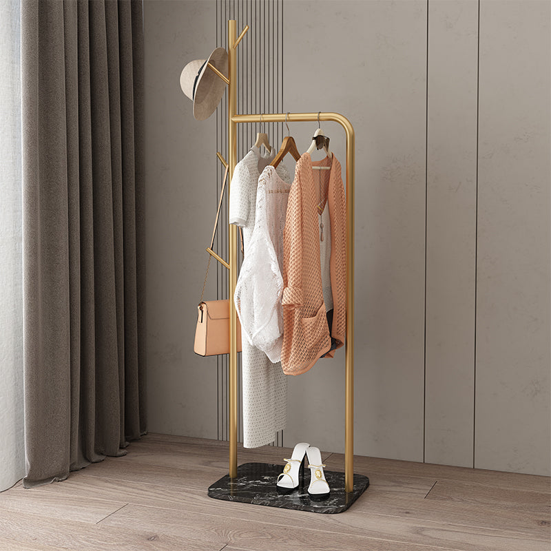 Contemporary Plain Hall Tree Coat Hooks Metal Coat Rack for Bedroom