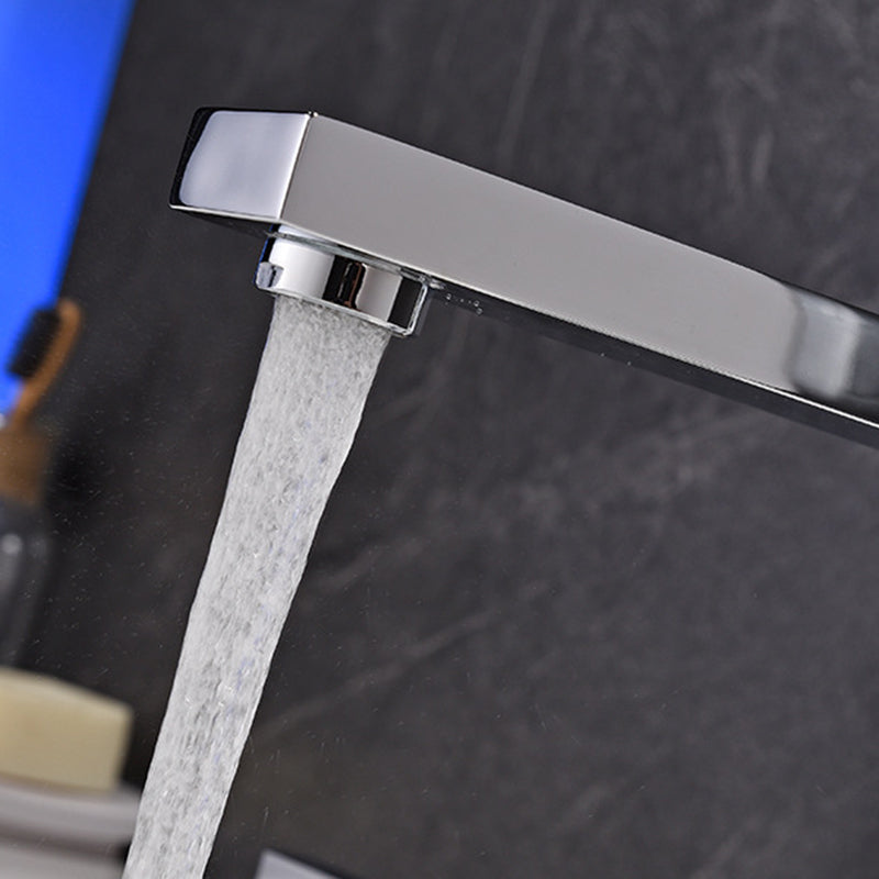 Square 2-Handle Bathroom Faucet 3 Hole Widespread Lavatory Faucet