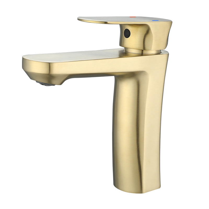 Square 1-Handle Bathroom Faucet 1 Hole Vessel Sink Bathroom Faucet