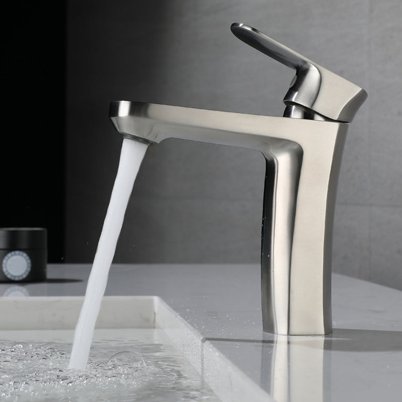 Square 1-Handle Bathroom Faucet 1 Hole Vessel Sink Bathroom Faucet