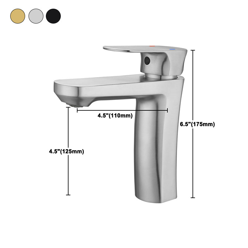 Square 1-Handle Bathroom Faucet 1 Hole Vessel Sink Bathroom Faucet