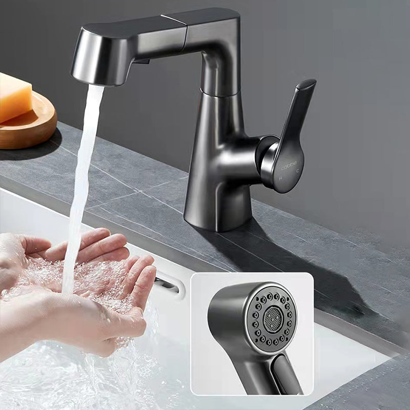 Modern 1-Handle Bathroom Sink Faucet Circular Vessel Sink Faucet Brass