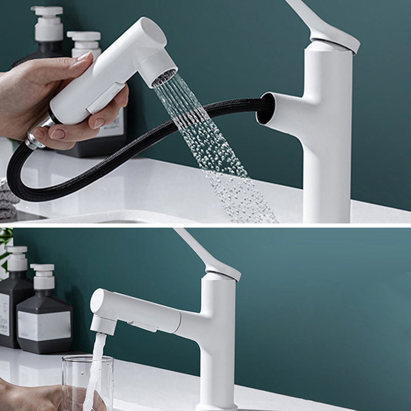 Circular Single Handle Bathroom Faucet Single Hole Vessel Sink Faucet with Swivel