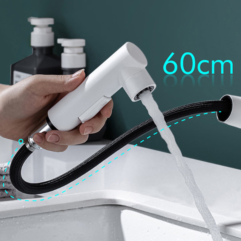 Circular Single Handle Bathroom Faucet Single Hole Vessel Sink Faucet with Swivel