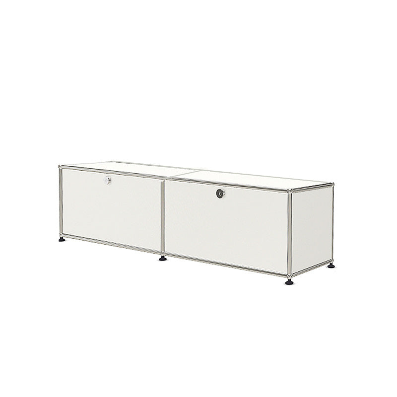 13.8"W Sideboard Table Modern White Engineered Wood Credenza for Home