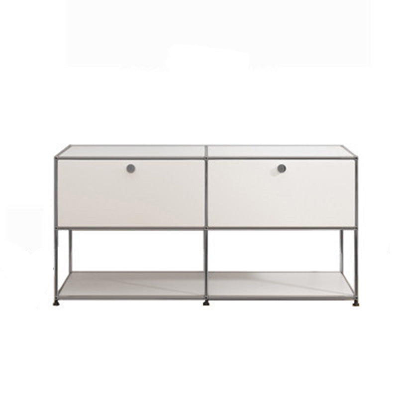 13.8"W Sideboard Table Modern White Engineered Wood Credenza for Home