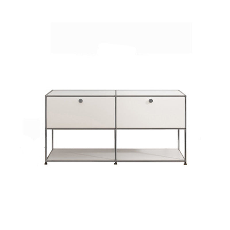 13.8"W Sideboard Table Modern White Engineered Wood Credenza for Home