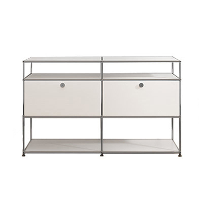 13.8"W Sideboard Table Modern White Engineered Wood Credenza for Home