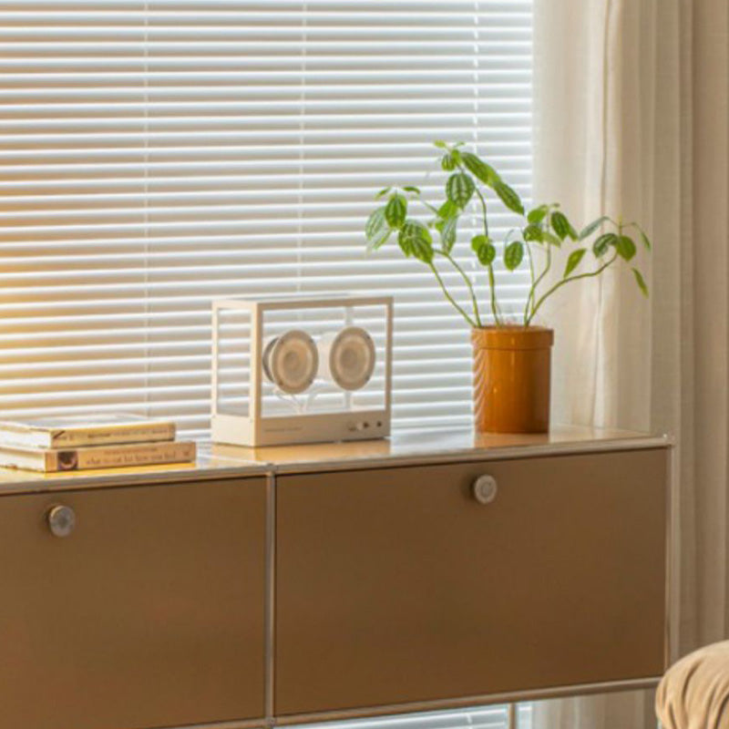 13.8"W Sideboard Table Modern White Engineered Wood Credenza for Home