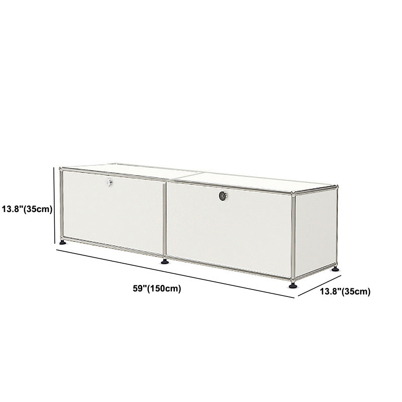 13.8"W Sideboard Table Modern White Engineered Wood Credenza for Home