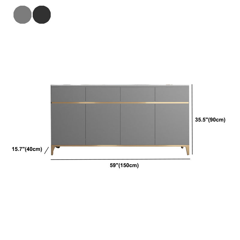 Modern Sideboard Buffet Cabinets Buffet Table with 4-Drawer and 4-Door