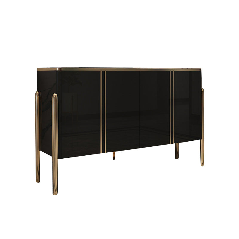 Cabinets Glam Dining Buffet Mirrored Buffet Sideboard with 4-Door