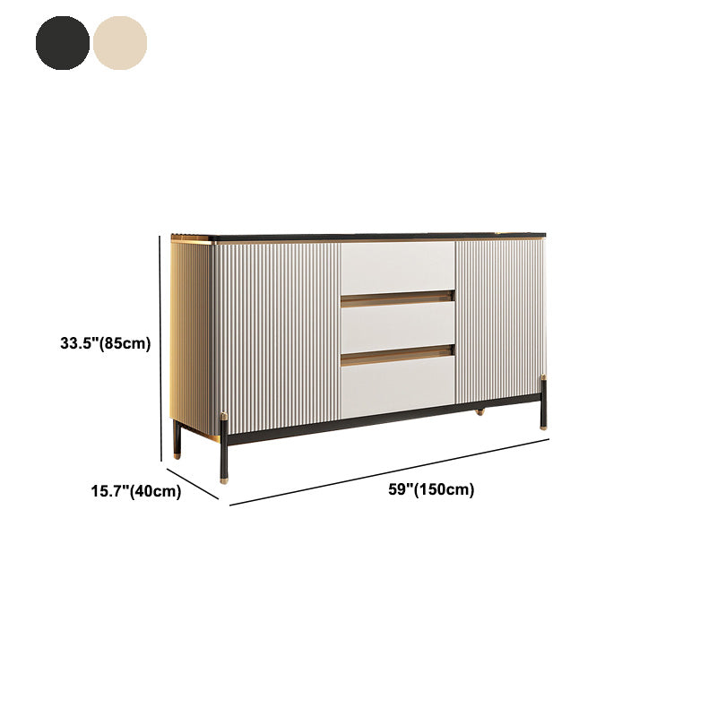 Modern Cabinets Sideboard Buffet 3-Drawer and 2-Door Sideboard