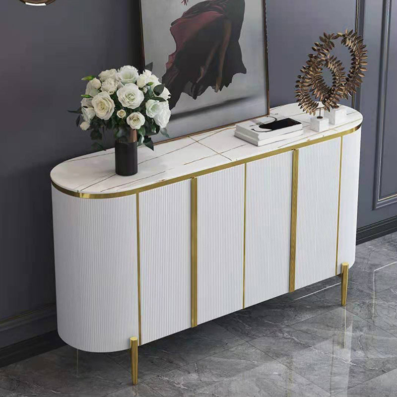 Glam Stone Dining Buffet Cabinets Buffet Sideboard for Living Room