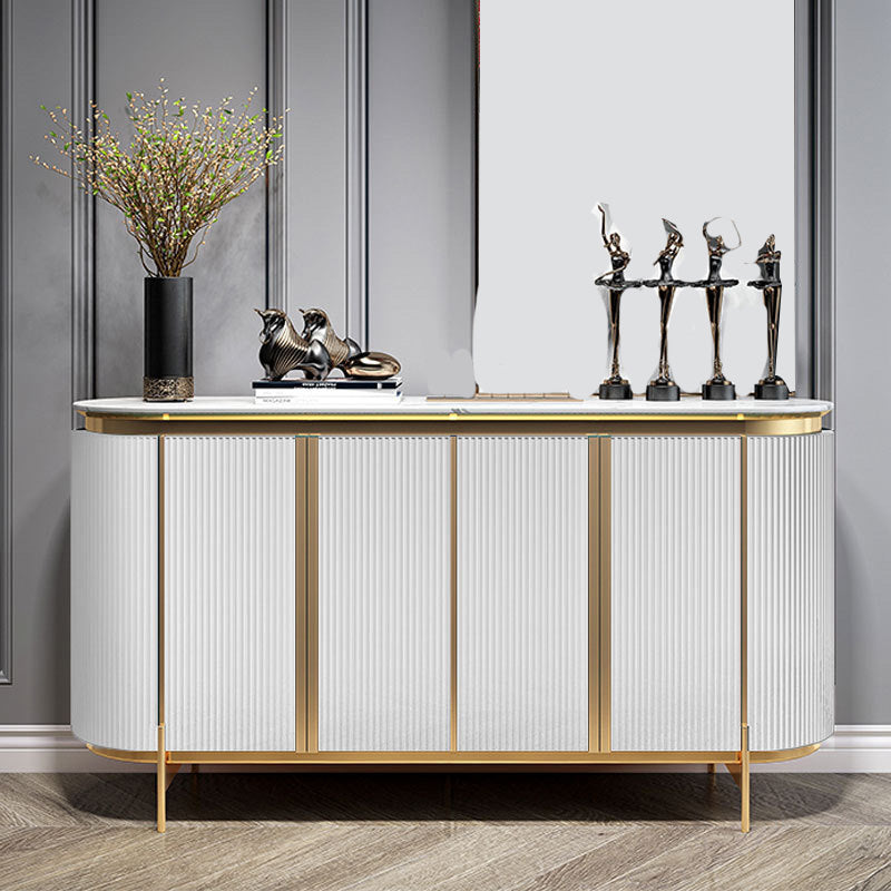 Glam Stone Dining Buffet Cabinets Buffet Sideboard for Living Room