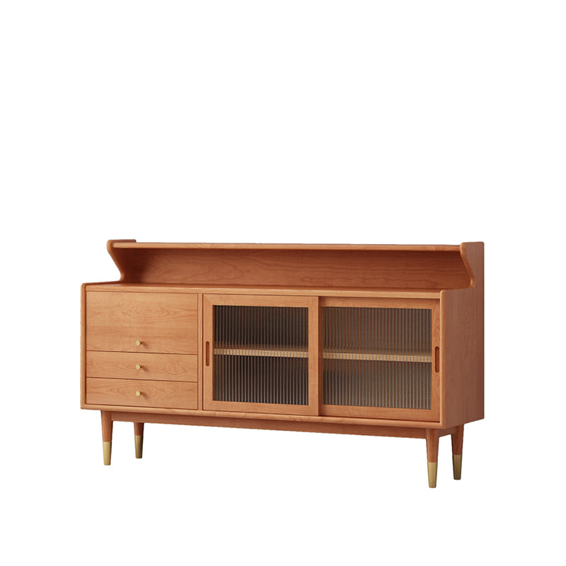 2-Drawer Buffet Stand with Sliding Doors Contemporary Buffet Server