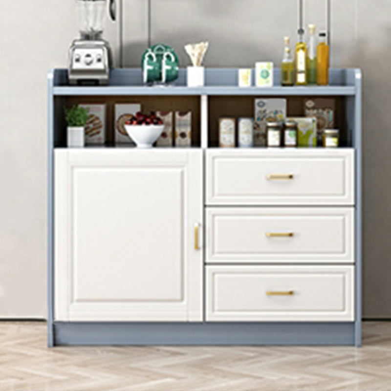 Rubberwood Solid Wood Sideboard Cabinets Contemporary Sideboard for Living Room