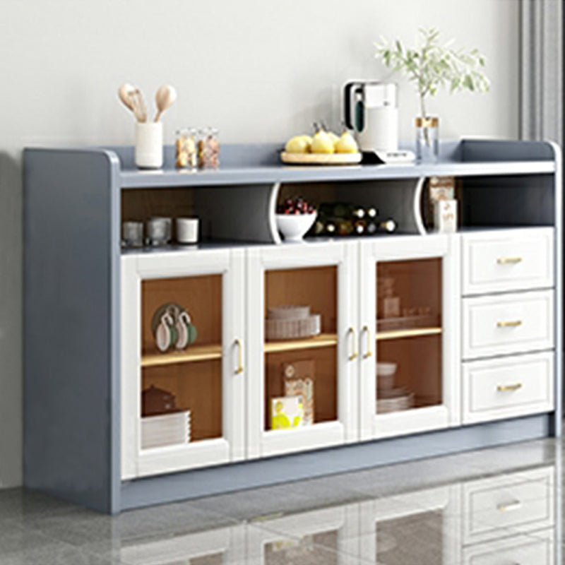 Rubberwood Solid Wood Sideboard Cabinets Contemporary Sideboard for Living Room