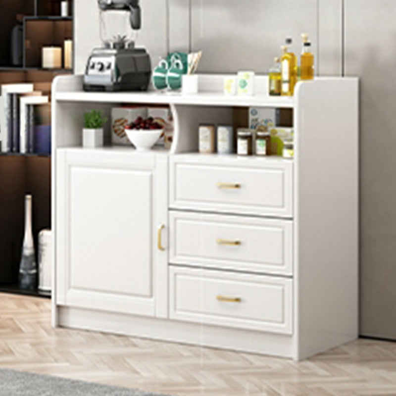 Rubberwood Solid Wood Sideboard Cabinets Contemporary Sideboard for Living Room