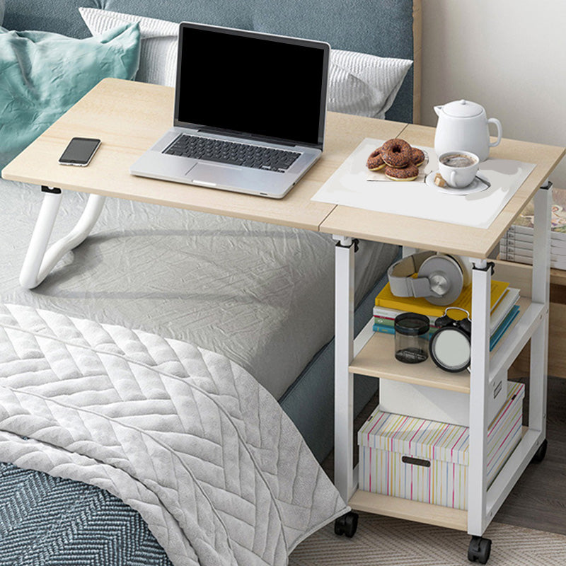 Contemporary Wooden Writing Desk Bedroom with Caster Wheels Desk