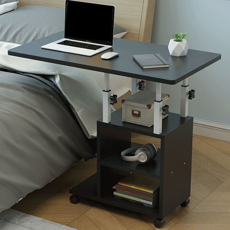 Contemporary Wooden Writing Desk Bedroom with Caster Wheels Desk