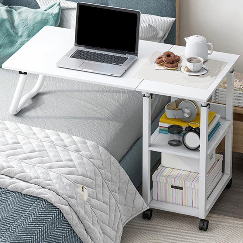 Contemporary Wooden Writing Desk Bedroom with Caster Wheels Desk