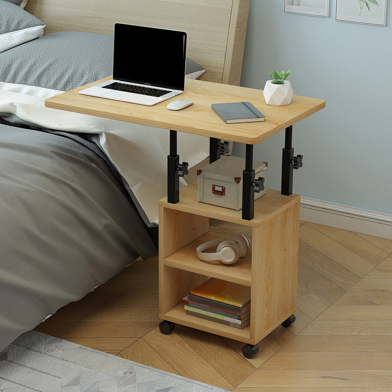 Contemporary Wooden Writing Desk Bedroom with Caster Wheels Desk