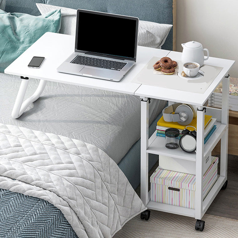 Contemporary Wooden Writing Desk Bedroom with Caster Wheels Desk