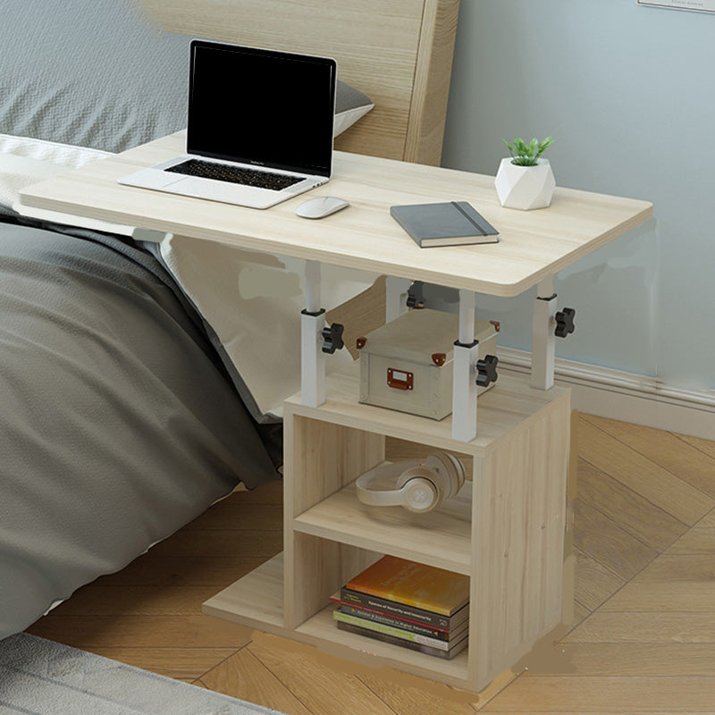 Contemporary Wooden Writing Desk Bedroom with Caster Wheels Desk