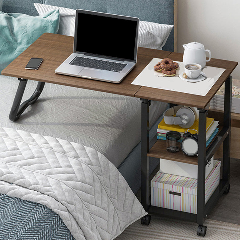 Contemporary Wooden Writing Desk Bedroom with Caster Wheels Desk