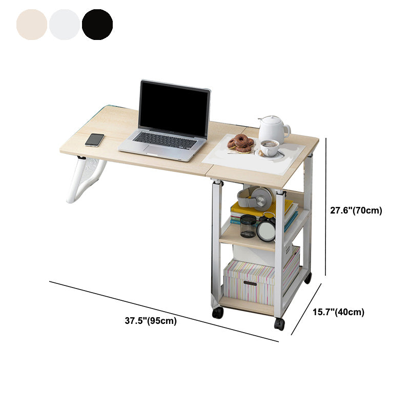 Contemporary Wooden Writing Desk Bedroom with Caster Wheels Desk