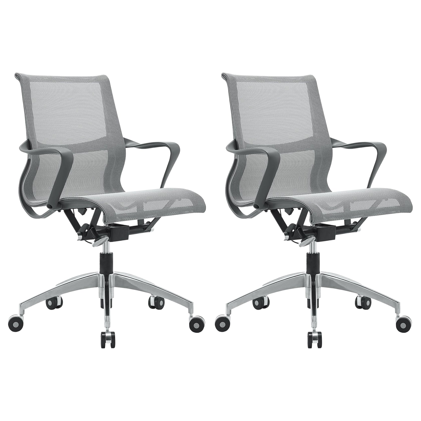 Modern Office Chair with Wheels Mid-Back Mesh Desk Chair Ergonomic Chair