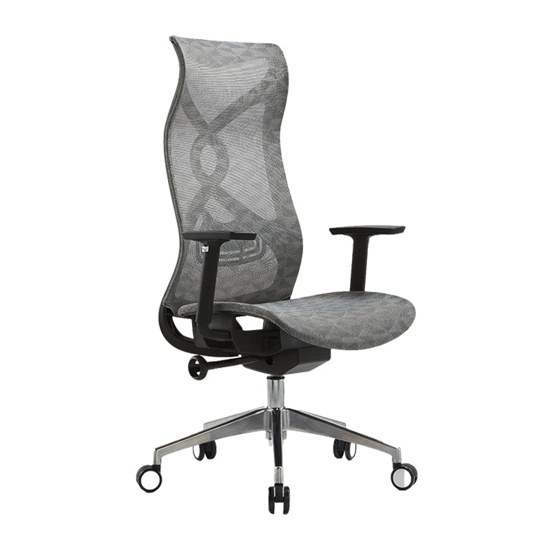 Fixed Arms Office Chair Microfiber Task High Back Chair Breathable AirGrid Ergonomic