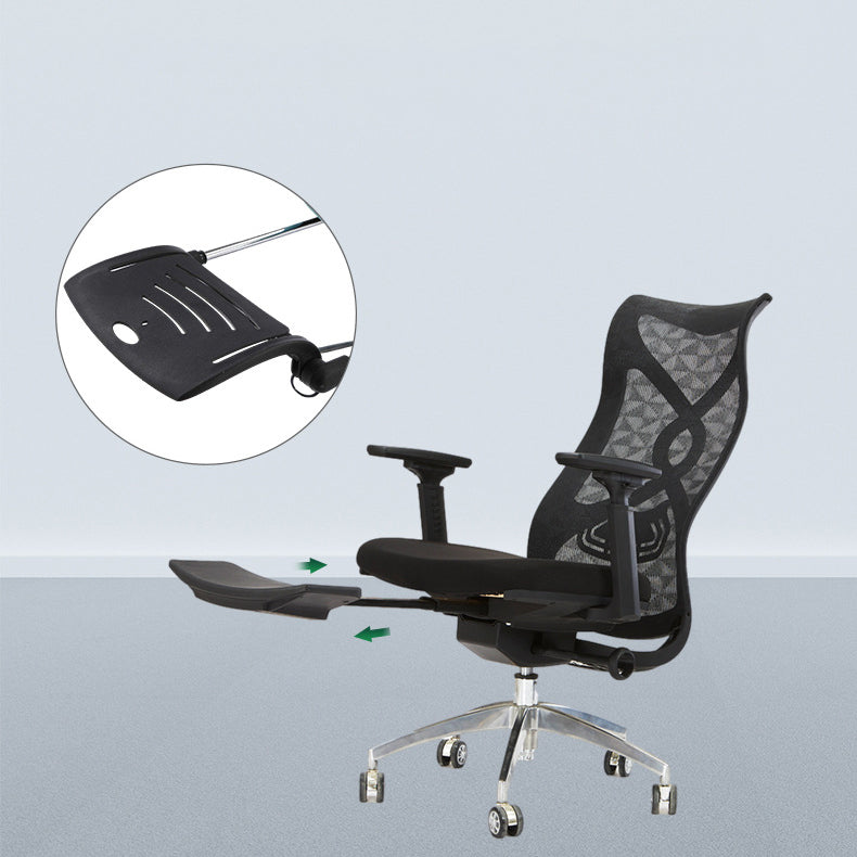 Fixed Arms Office Chair Microfiber Task High Back Chair Breathable AirGrid Ergonomic