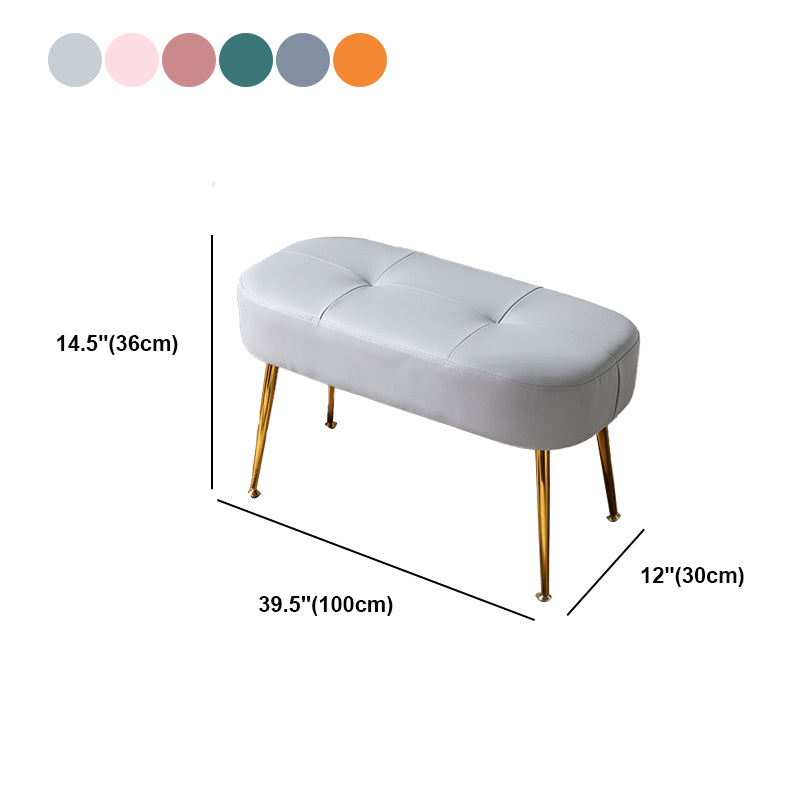 14.2"H Glam Bench Cushioned Tufted Entryway and Bedroom Bench