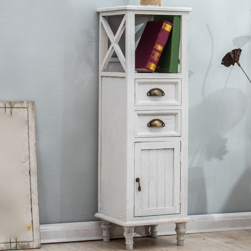 Nautical Vertical Bedroom Chest Wooden Storage Chest with Drawers