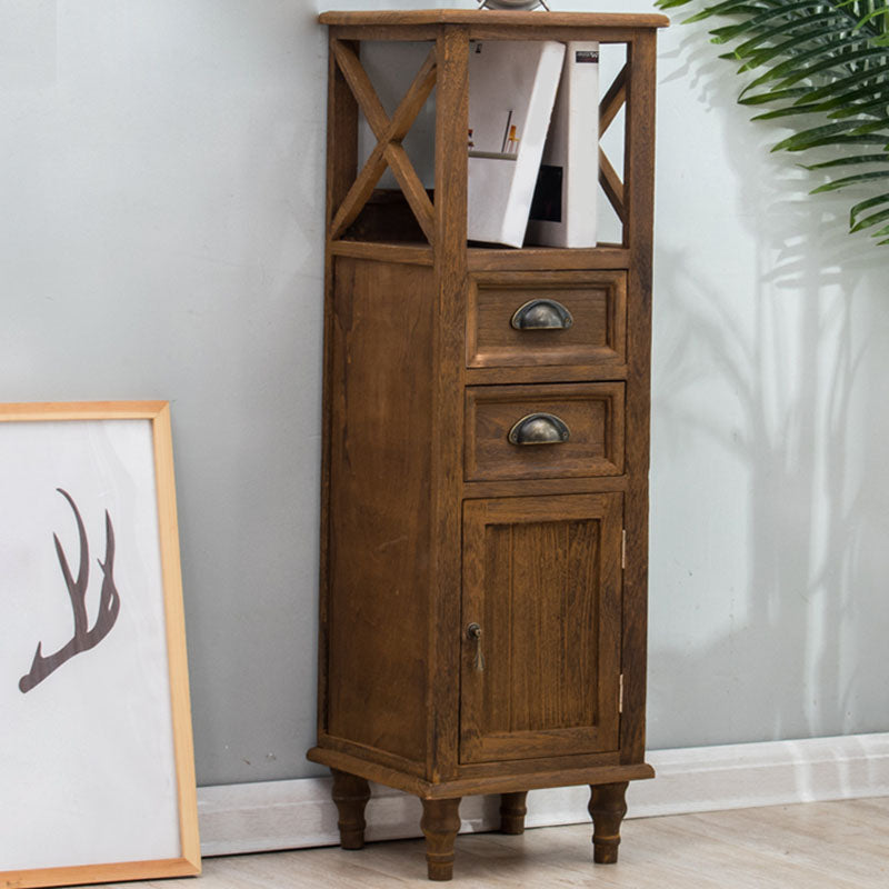 Nautical Vertical Bedroom Chest Wooden Storage Chest with Drawers