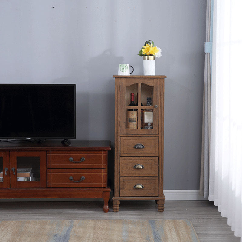 Nautical Vertical Bedroom Chest Wooden Storage Chest with Drawers