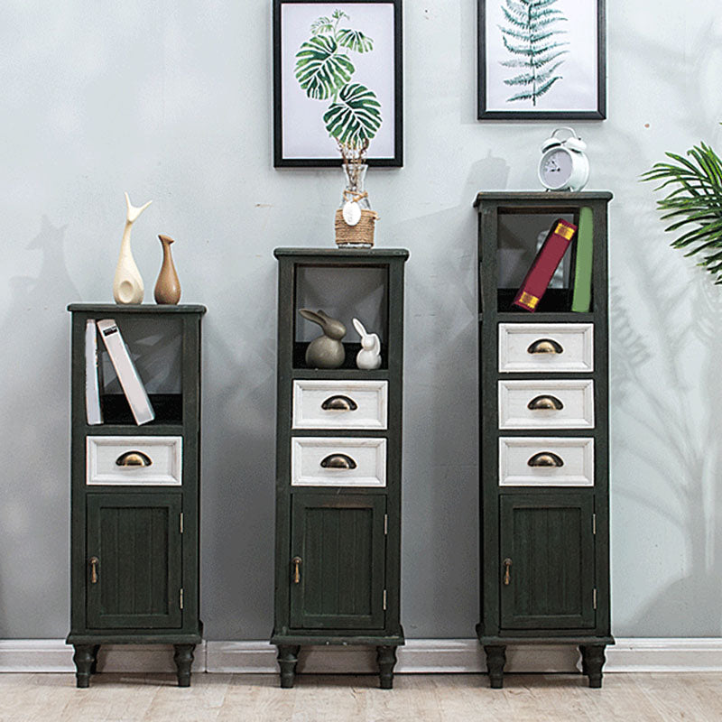 Nautical Vertical Bedroom Chest Wooden Storage Chest with Drawers