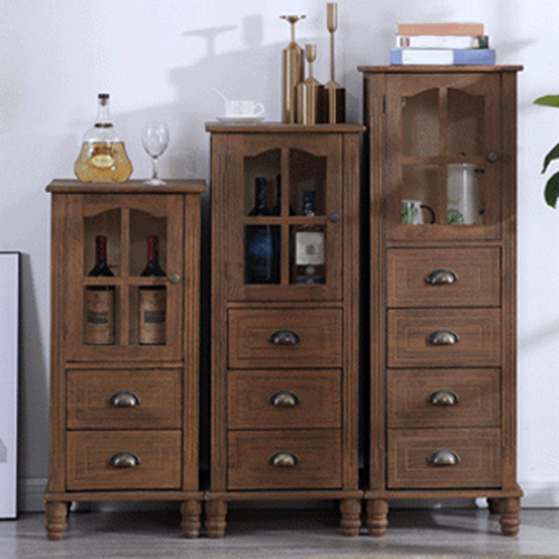 Nautical Vertical Bedroom Chest Wooden Storage Chest with Drawers