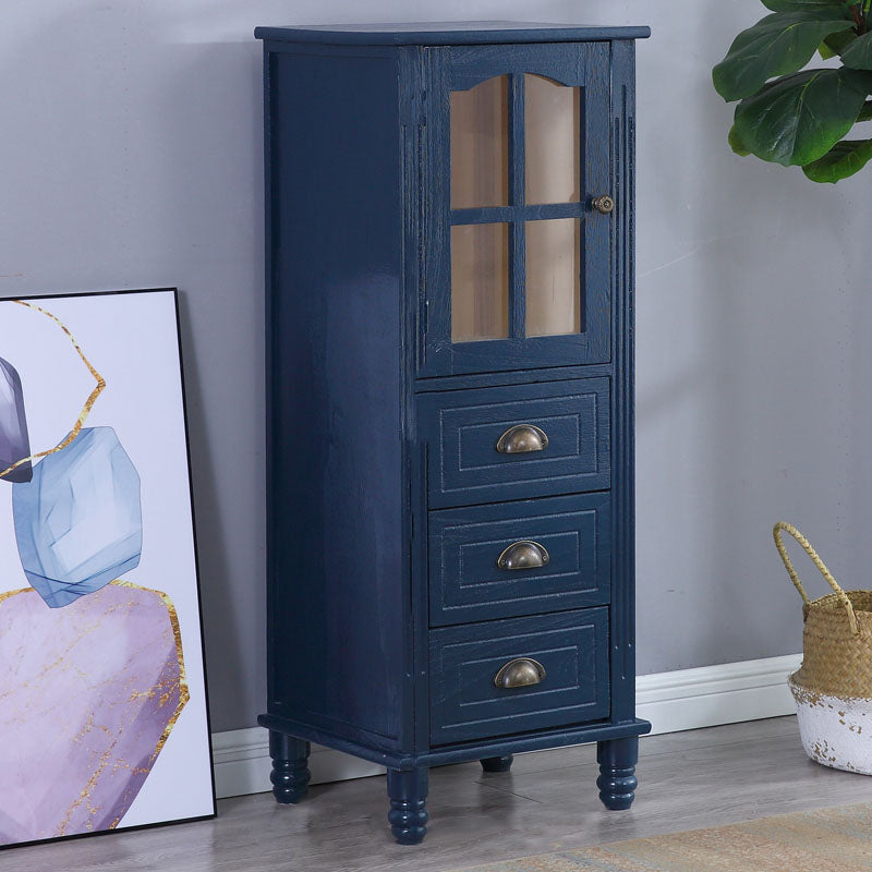 Nautical Vertical Bedroom Chest Wooden Storage Chest with Drawers