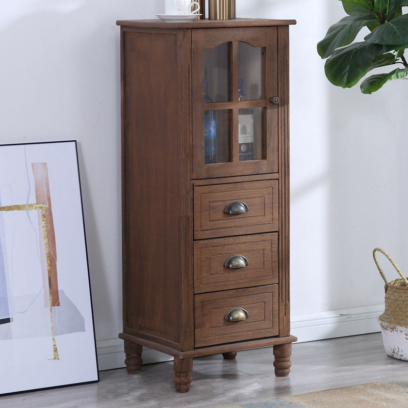 Nautical Vertical Bedroom Chest Wooden Storage Chest with Drawers