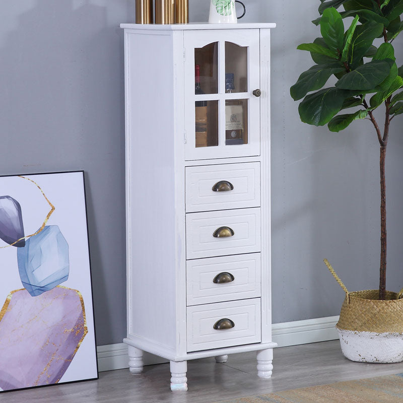 Nautical Vertical Bedroom Chest Wooden Storage Chest with Drawers