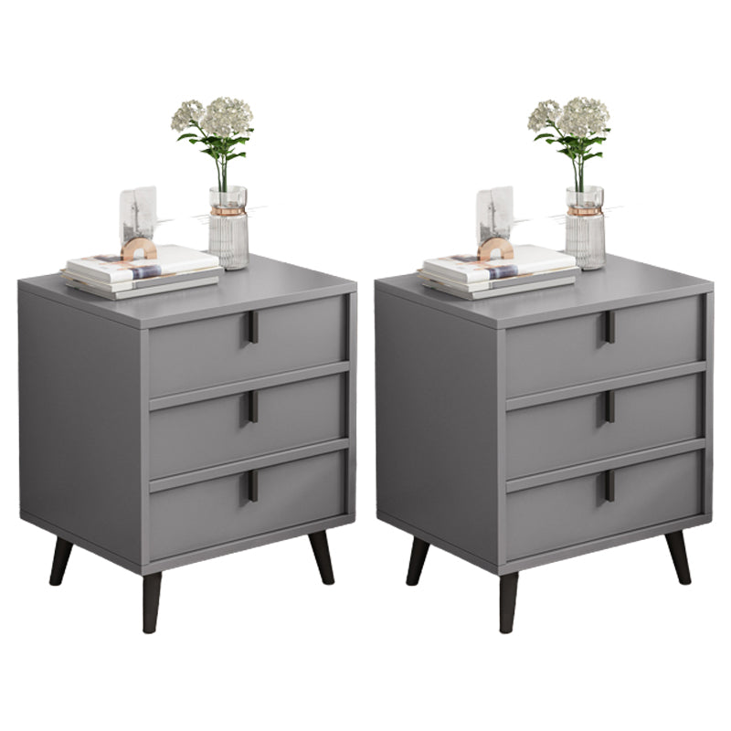 Modern Drawers Included Bedside Cabinet Manufactured Wood Nightstand for Bedroom