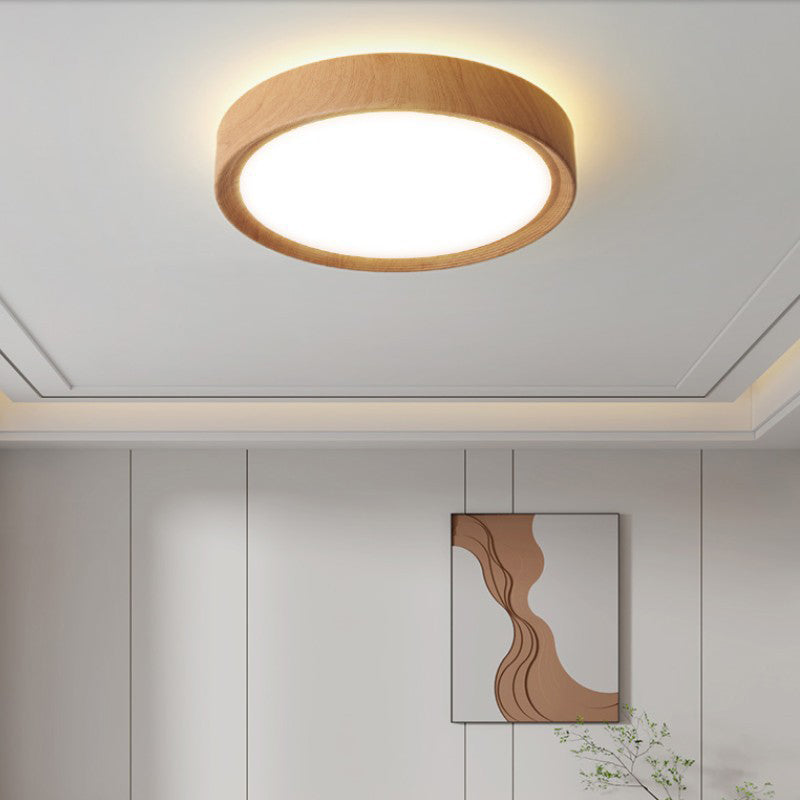 Single Modernist Beige Recessed Mount Lighting LED Ceiling Light